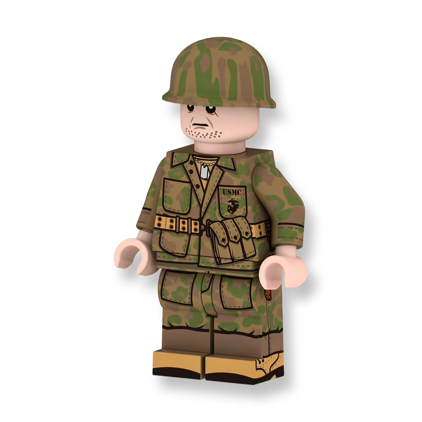 World War 2 United States Marines Building Block Figures (FREE ACCESSORY)